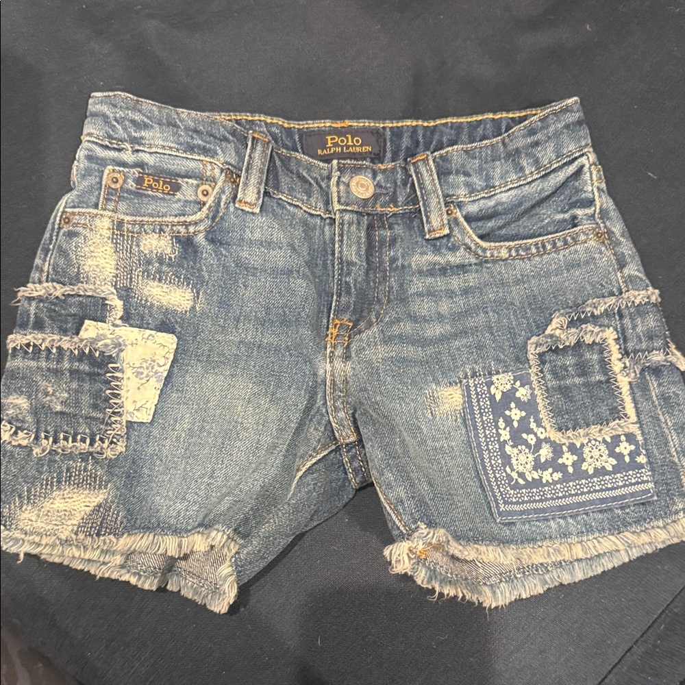 Girls Polo by Ralph Lauren Blue Denim Shorts